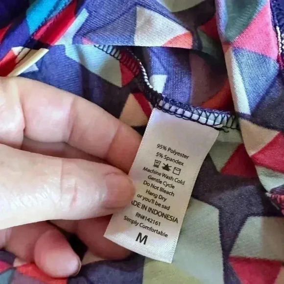 Lularoe Medium blue multicolor Azure a-line skirt. NWT. Silky feel.Colorful! - Picture 5 of 6